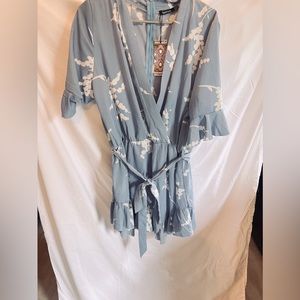 Boohoo romper. Light blue